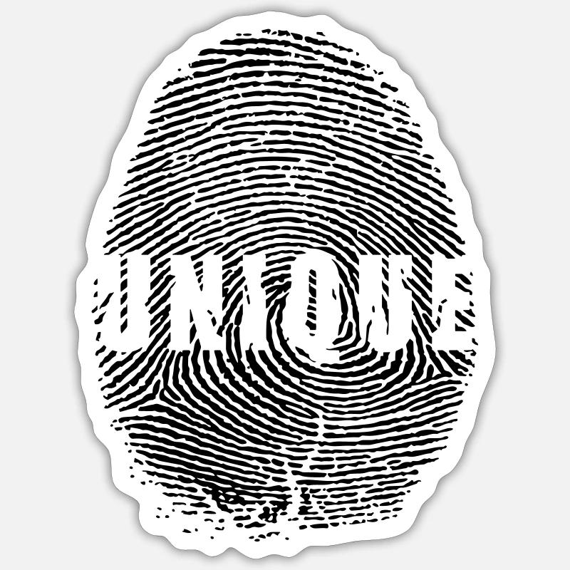 EMPREINTE DIGITALE UNIQUE Sticker taille S (10 x 10 cm)