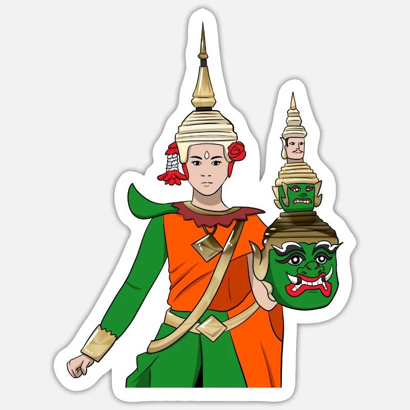 Cambodia Tradition Dance Khmer Apsara I Gift Sticker size S (10 x 10 cm)