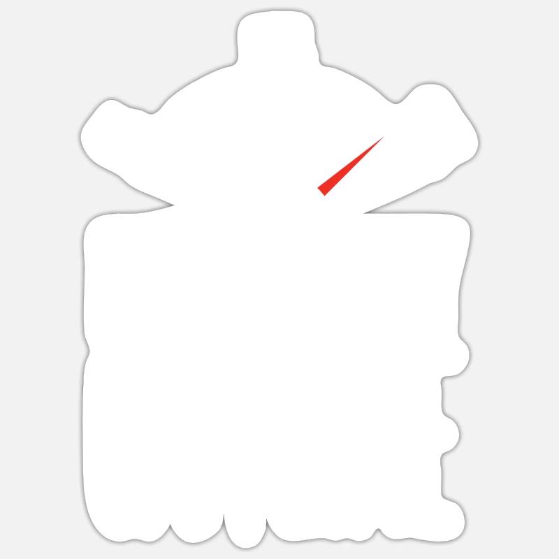 Propulsé par la caféine - Sticker taille S (10 x 10 cm) - blanc mat