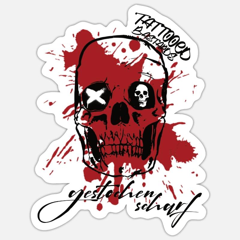 tattooed bastards razor sharp tattoo Sticker size S (10 x 10 cm)