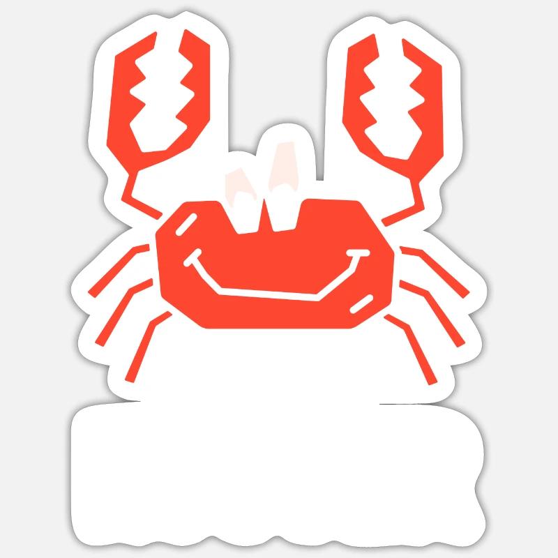 Krabbe ist kein Umarmer - Sticker Größe S (10 x 10 cm) - Mattweiß