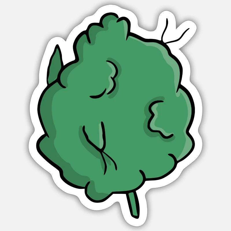 cannabis bud - Sticker Größe S (10 x 10 cm) - Mattweiß