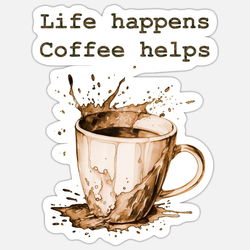 Coffee Sticker size S (10 x 10 cm)