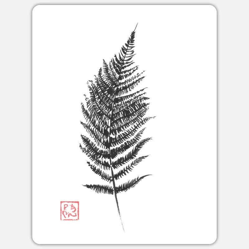 Farn - Sticker Größe S (10 x 10 cm) - Mattweiß
