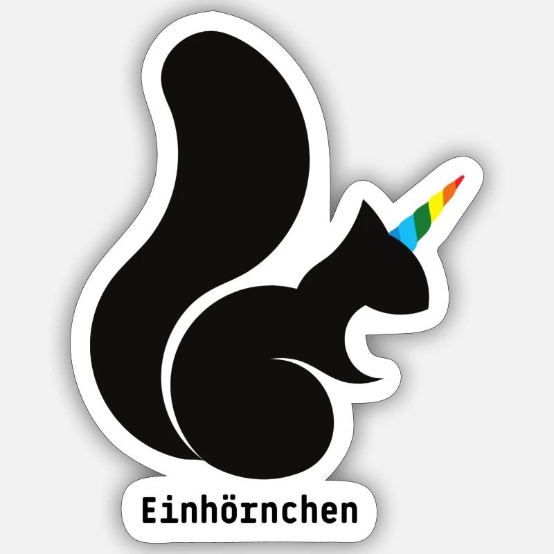 Einhörnchen Sticker Größe S (10 x 10 cm)