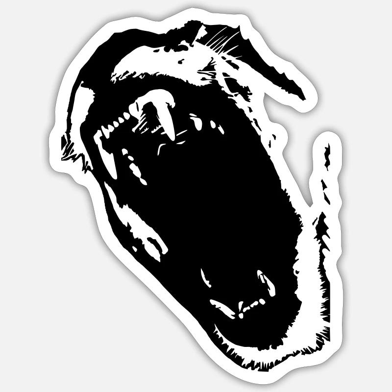 RUGIR - Sticker taille S (10 x 10 cm) - blanc mat