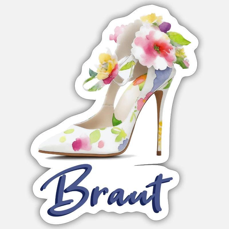 Braut - Sticker Größe S (10 x 10 cm) - Mattweiß