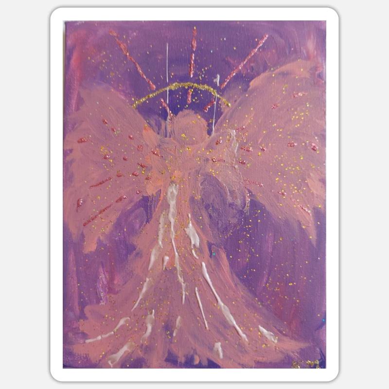 Erzengel Chamuel - Engel der Liebe - Engelbild Sticker Größe S (10 x 10 cm)