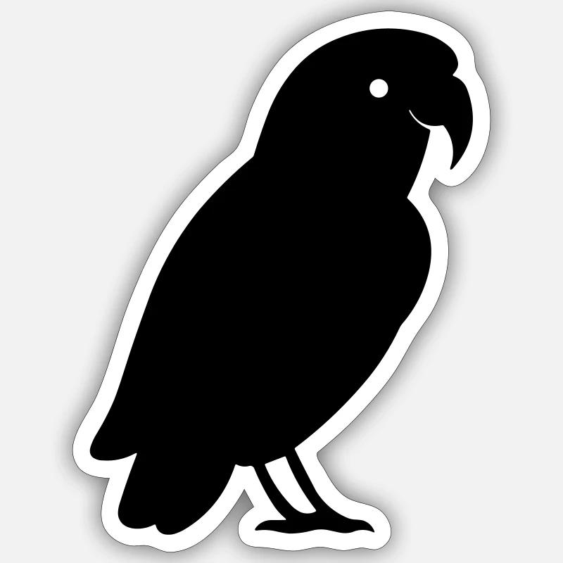 Parrot - Sticker size S (10 x 10 cm) - white matte