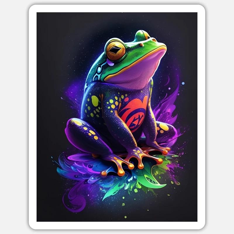 Frog Galaxy - Sticker size S (10 x 10 cm) - white matte