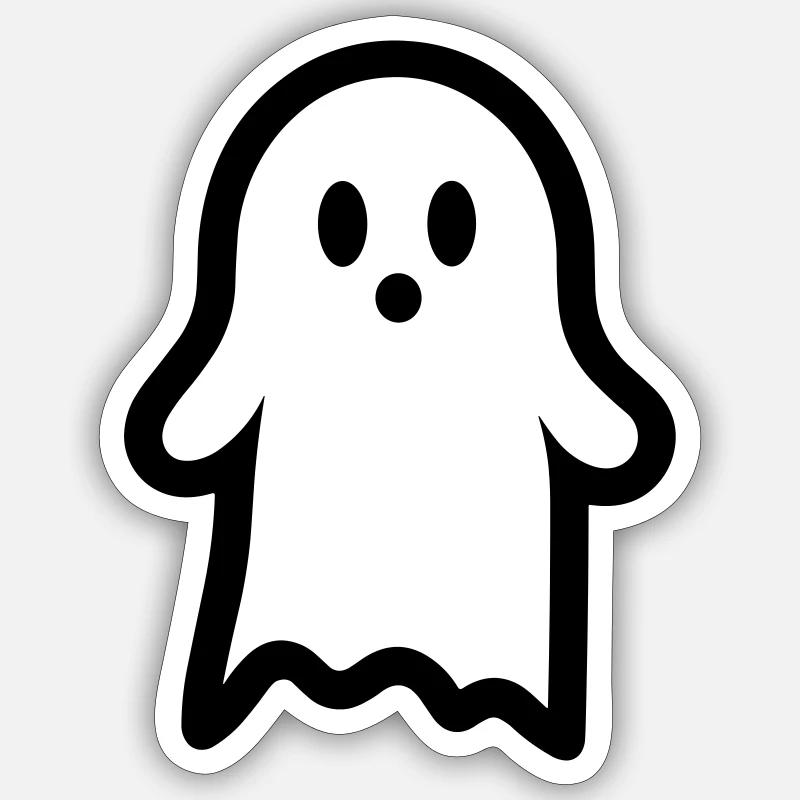 Geist - Sticker Größe S (10 x 10 cm) - Mattweiß