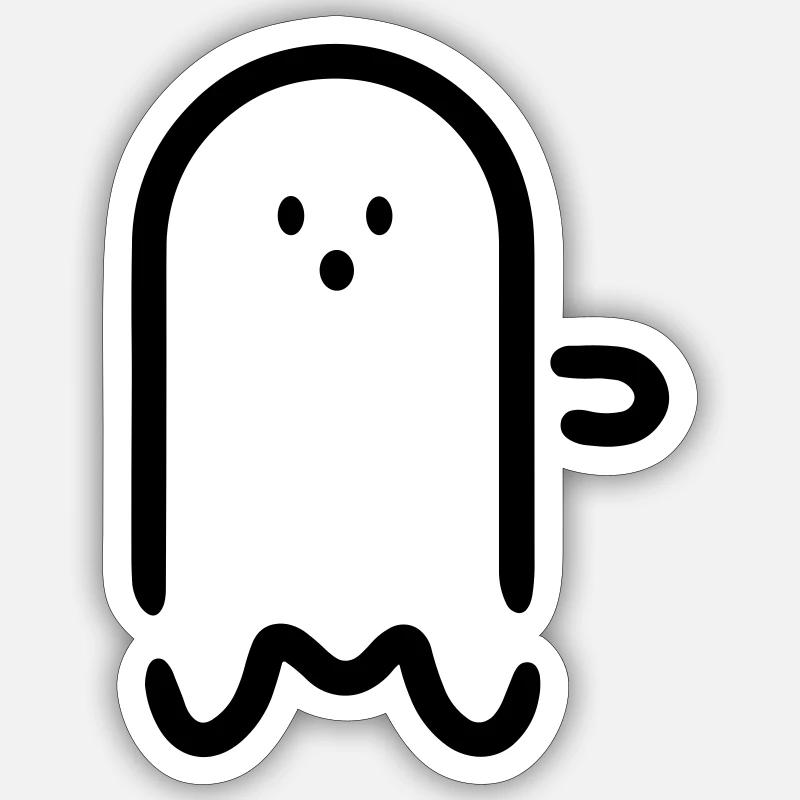 Geist - Sticker Größe S (10 x 10 cm) - Mattweiß