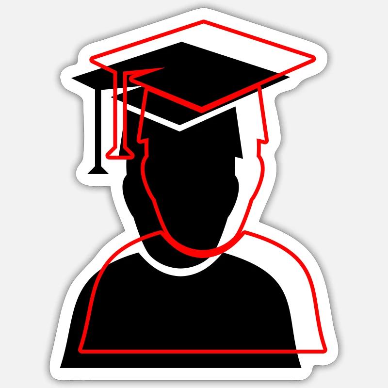 student diploma 2 - Sticker Größe S (10 x 10 cm) - Mattweiß