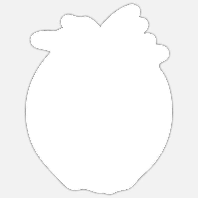 Pineapple - Sticker size S (10 x 10 cm) - white matte
