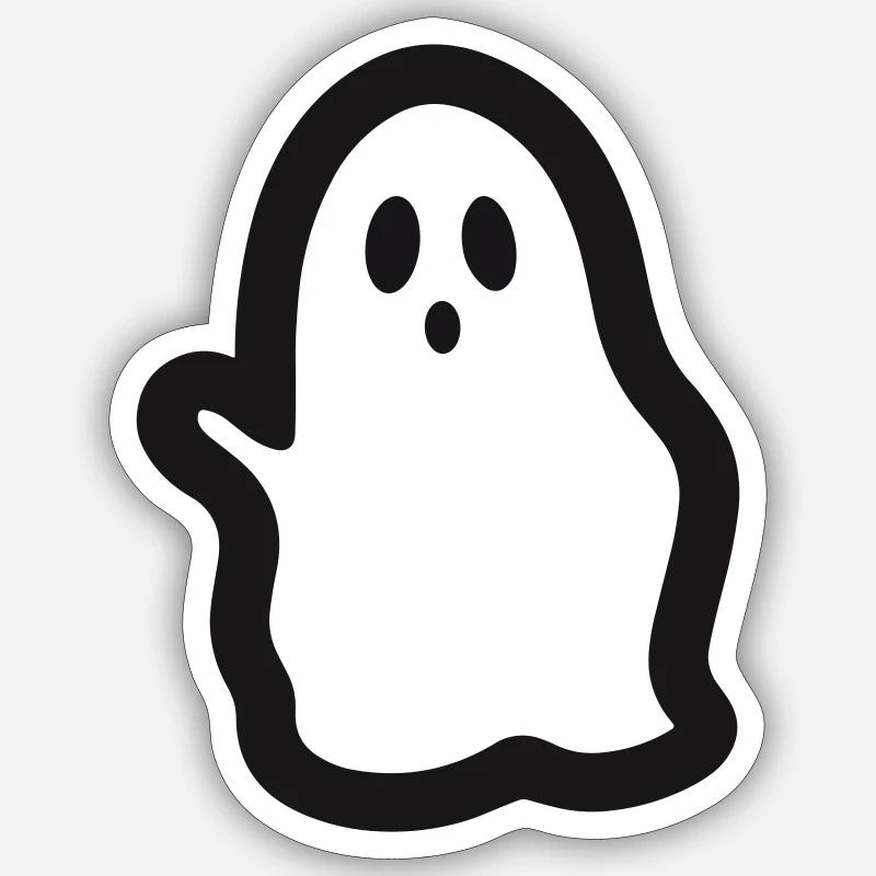 Geist - Sticker Größe S (10 x 10 cm) - Mattweiß