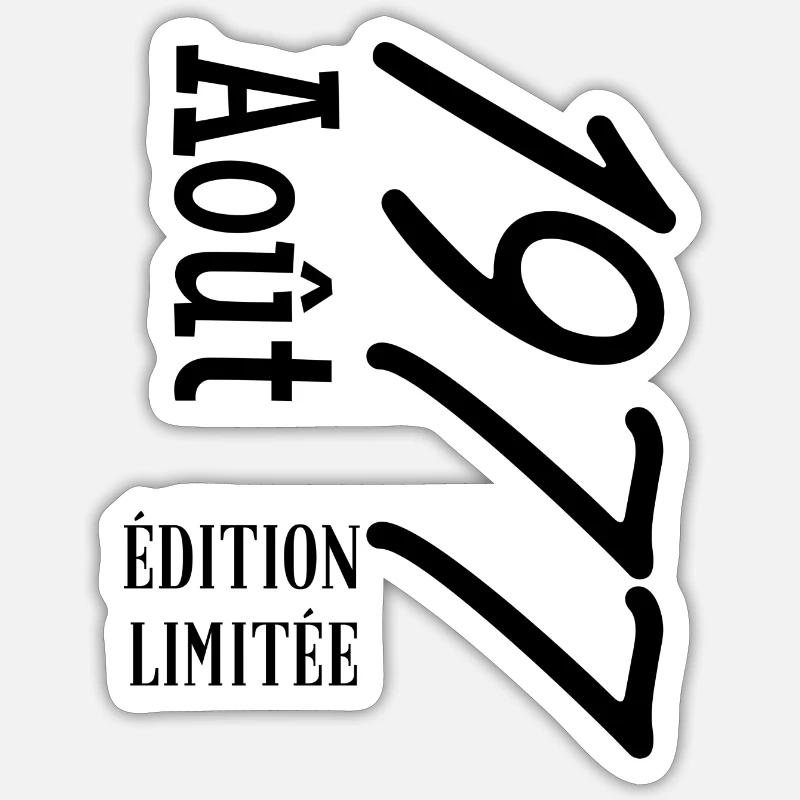 édition limitée aout 1977 - Sticker taille S (10 x 10 cm) - blanc mat