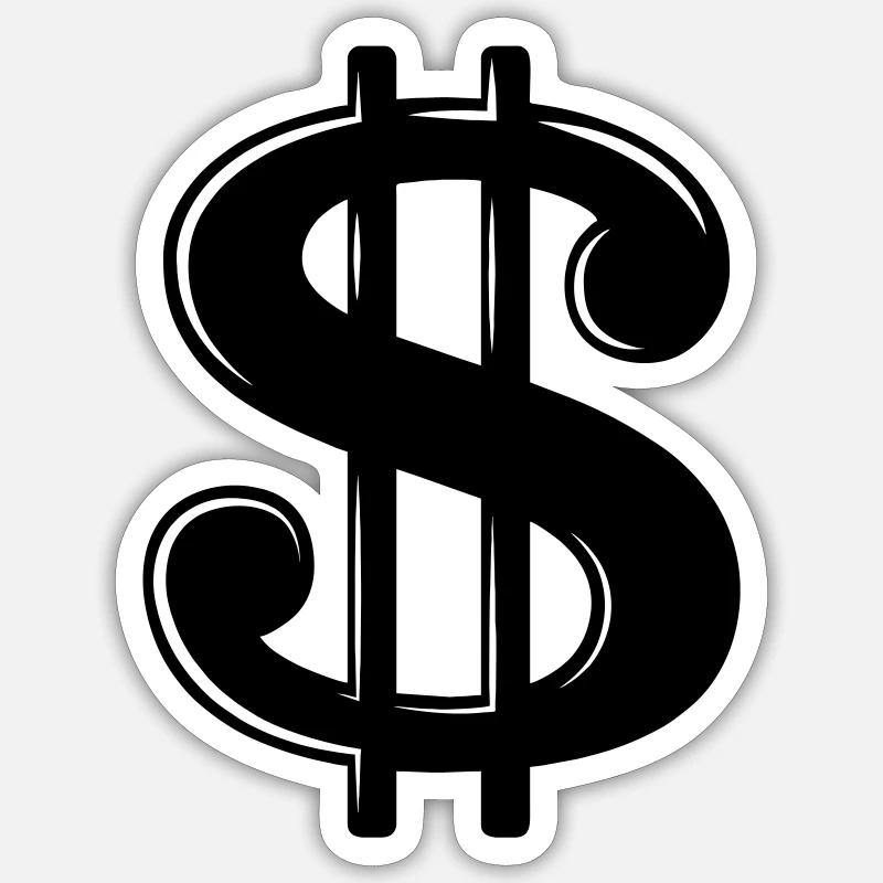 Moeny - Sticker size S (10 x 10 cm) - white matte