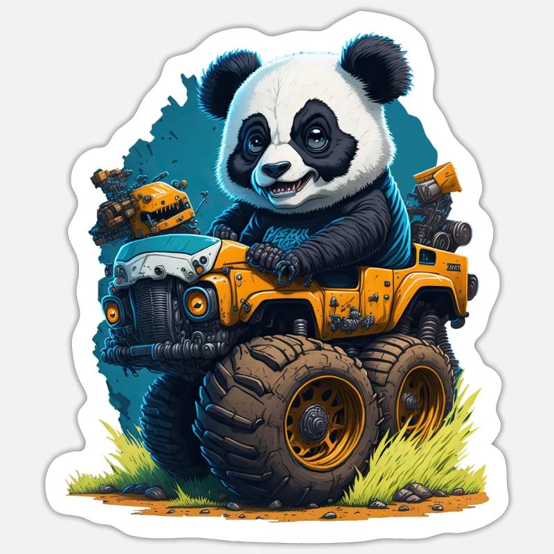 Panda - Sticker size S (10 x 10 cm) - white matte