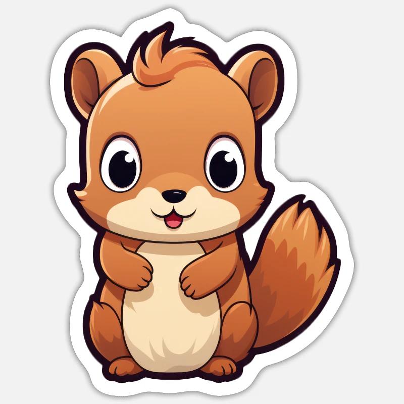 Baby Squirrel - Sticker size S (10 x 10 cm) - white matte
