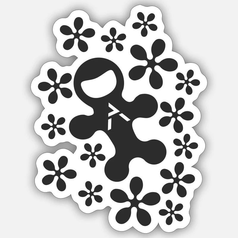 AstroA - Sticker Größe S (10 x 10 cm) - Mattweiß