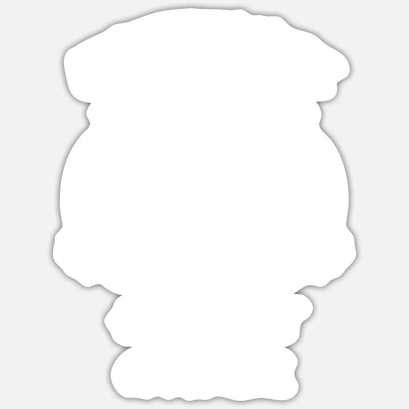 Médaïon - Sticker taille S (10 x 10 cm) - blanc mat