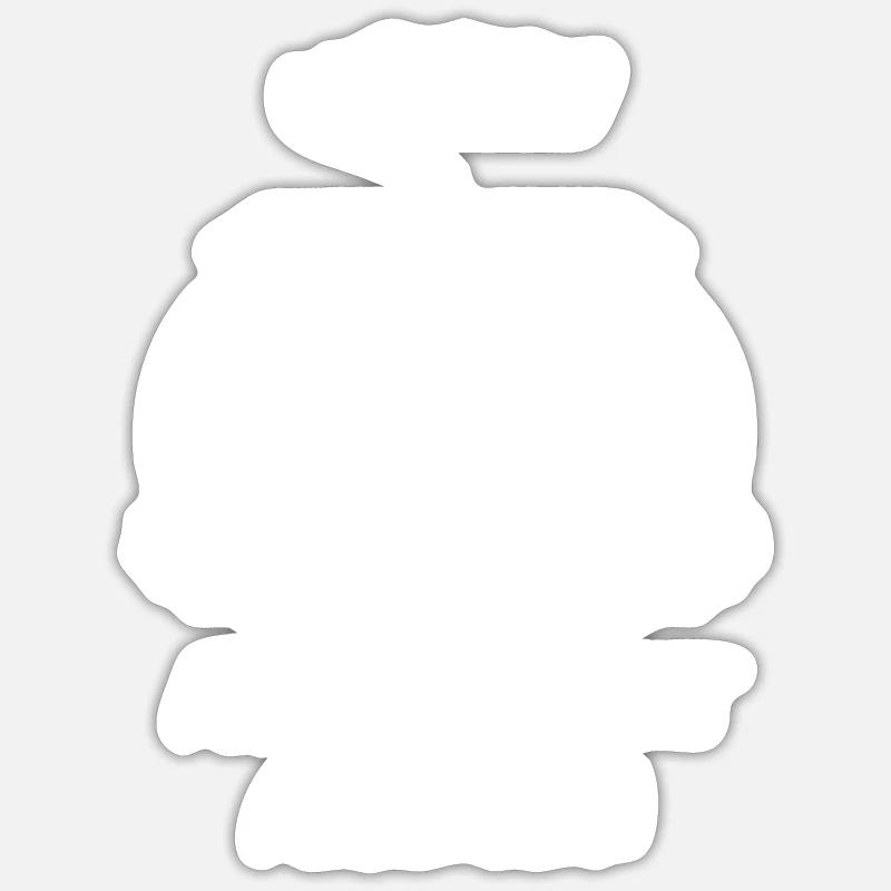 Médaïon - Sticker taille S (10 x 10 cm) - blanc mat