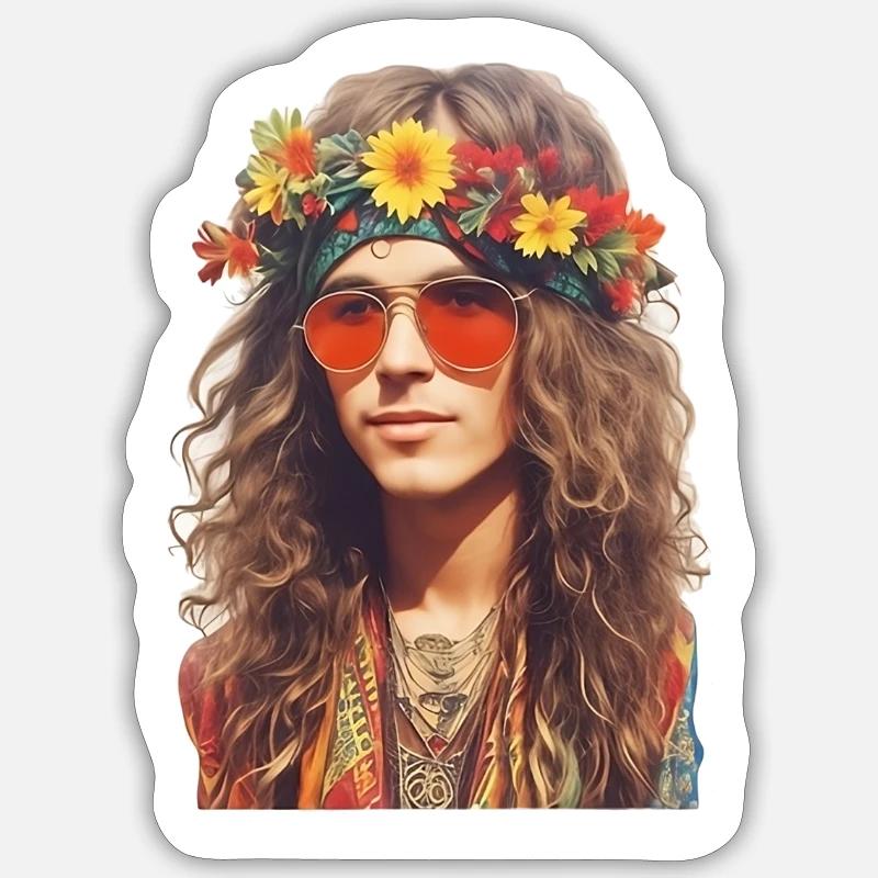 Hippy - Sticker size S (10 x 10 cm) - white matte