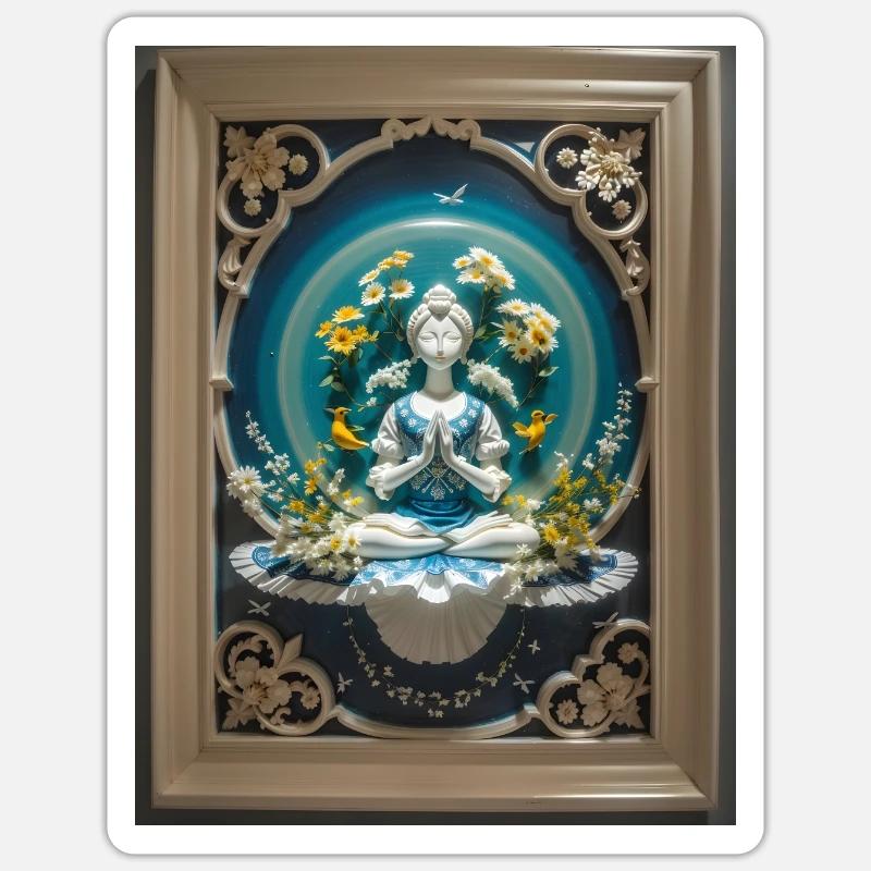 Einklang & Harmonie - Sticker Größe S (10 x 10 cm) - Mattweiß