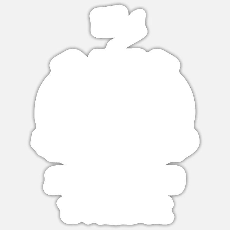 Médaïon - Sticker taille S (10 x 10 cm) - blanc mat