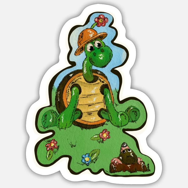 Chill toad - Sticker size S (10 x 10 cm) - white matte
