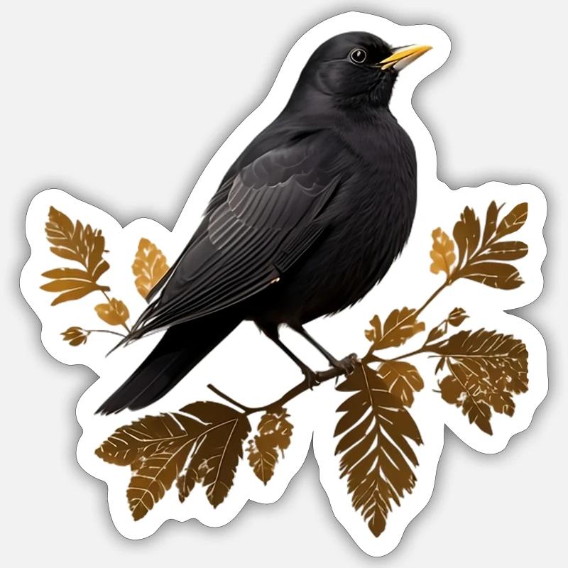 Amsel Sticker Größe S (10 x 10 cm)