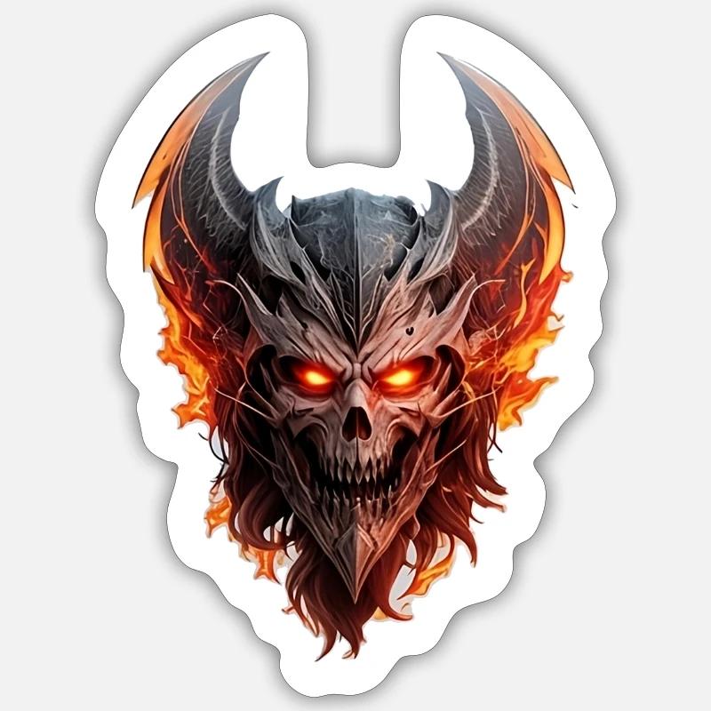 Halloween Todesengel - Sticker Größe S (10 x 10 cm) - Mattweiß