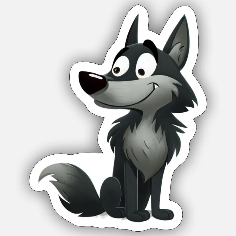 Wolf Sticker Größe S (10 x 10 cm)