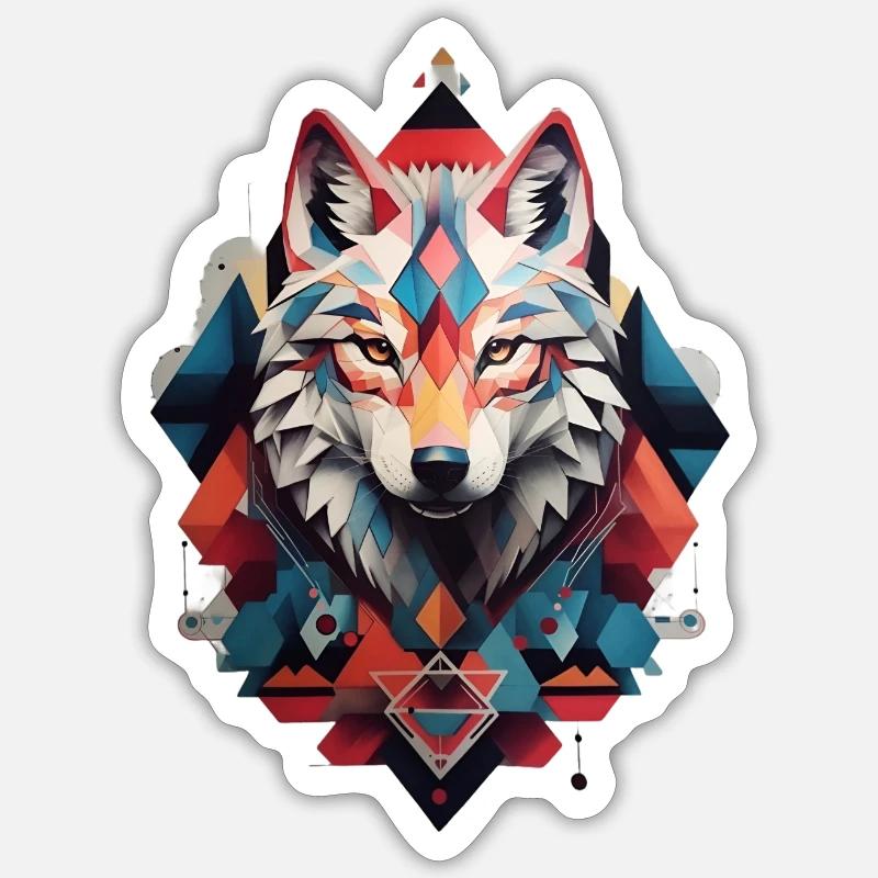 Der Wolf in dir. Sticker Größe S (10 x 10 cm)