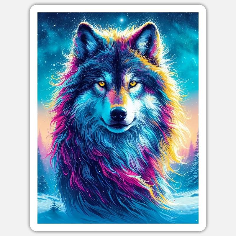 Wolf Sticker Größe S (10 x 10 cm)