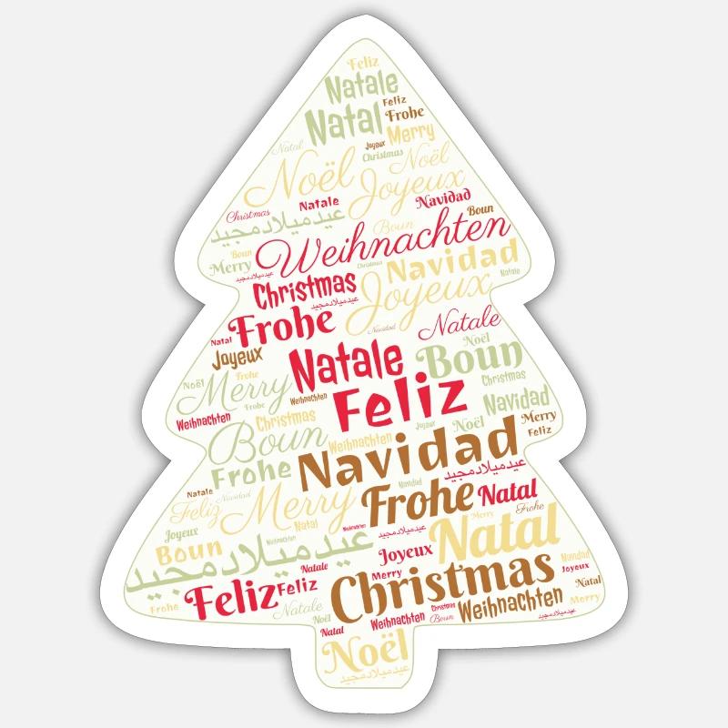 Christmas gift idea - Sticker size S (10 x 10 cm) - white matte
