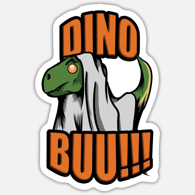 Halloween Dinosaur Ghost Sticker size S (10 x 10 cm)