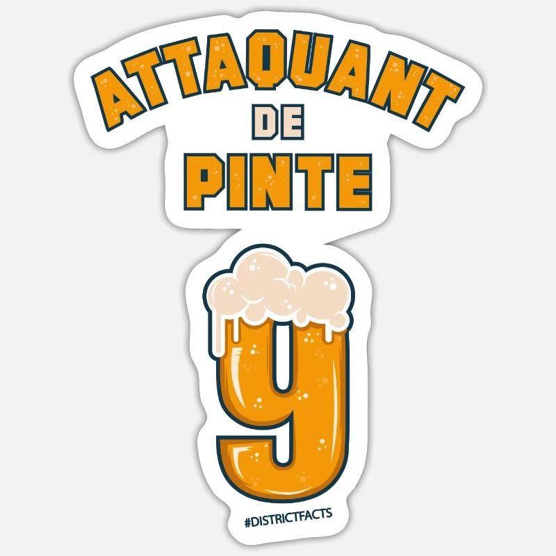 Attaquant de pinte Sticker taille S (10 x 10 cm)