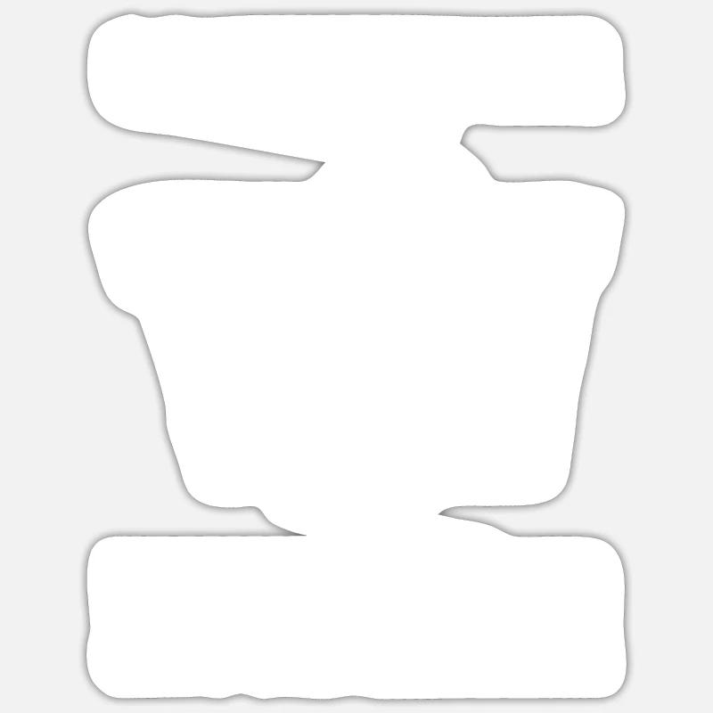 BBQ - Sticker Größe S (10 x 10 cm) - Mattweiß