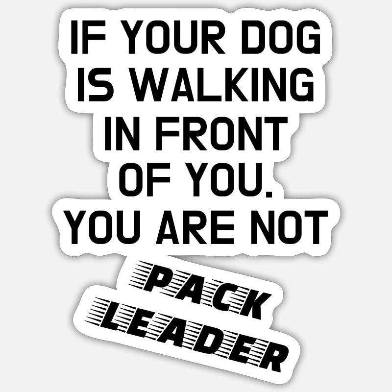DogPackLeader - Sticker size S (10 x 10 cm) - white matte
