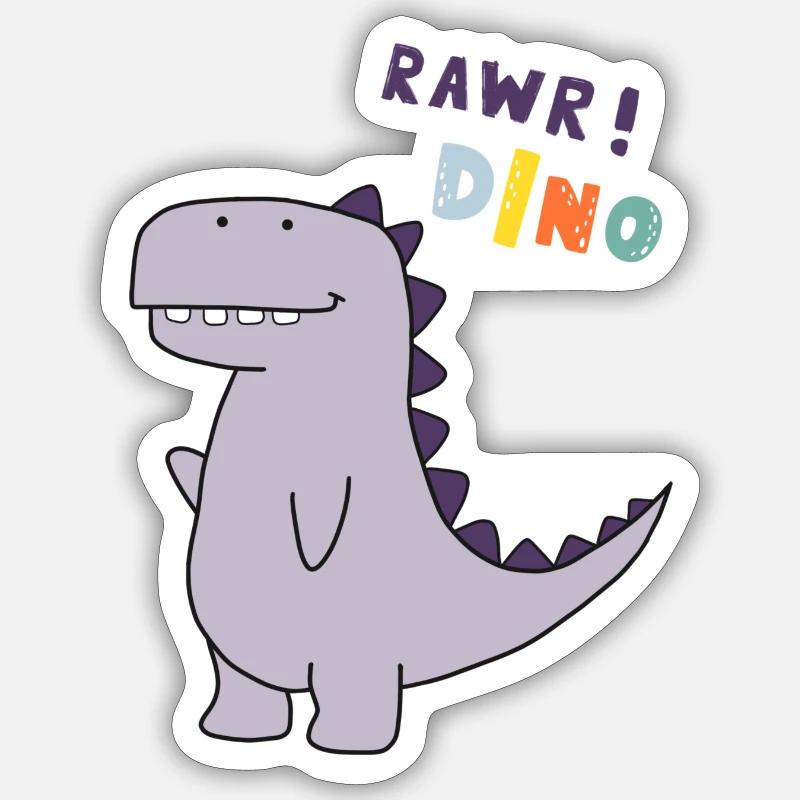 Dino Design - Sticker size S (10 x 10 cm) - white matte