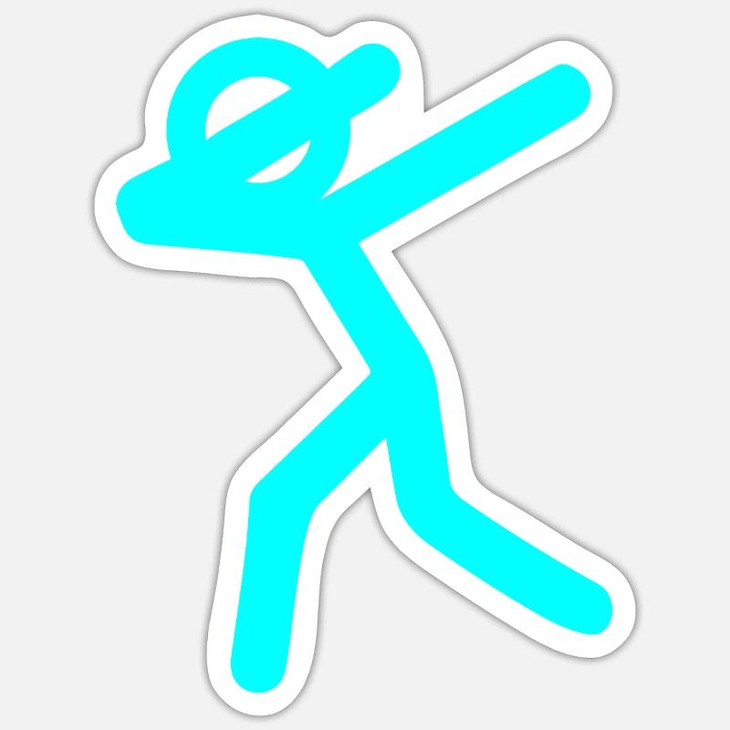 Dabbin - Sticker taille S (10 x 10 cm) - blanc mat