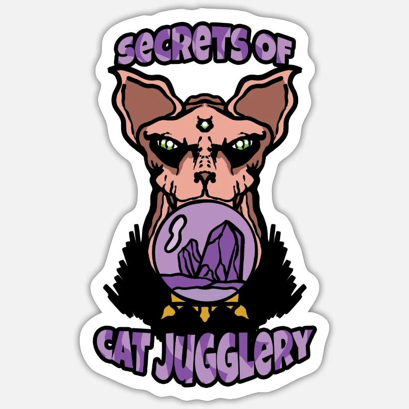 Les secrets du jongleur de chats Sticker taille S (10 x 10 cm)