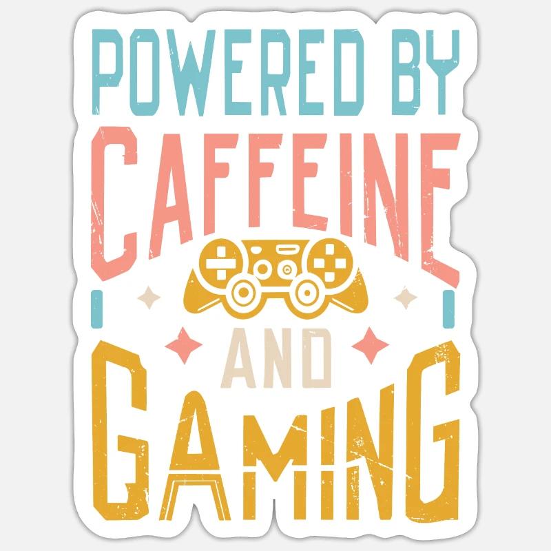 gaming design - Sticker Größe S (10 x 10 cm) - Mattweiß
