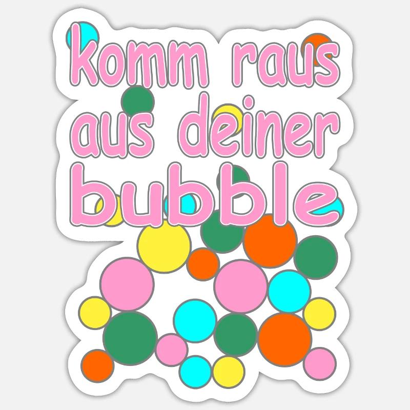 bubble deutsche Version Nr.1 - Sticker Größe S (10 x 10 cm) - Mattweiß
