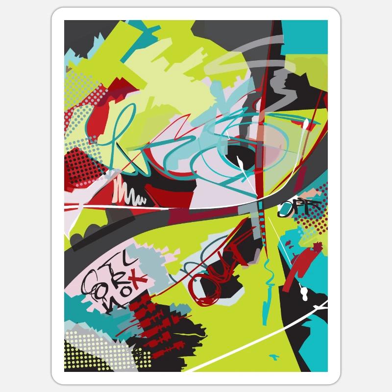 OUT off Control - Sticker size S (10 x 10 cm) - white matte