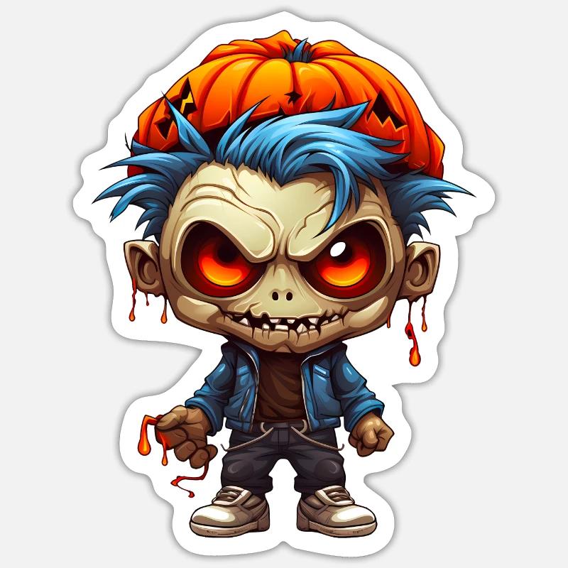 Pumpkin Boy - Sticker size S (10 x 10 cm) - white matte