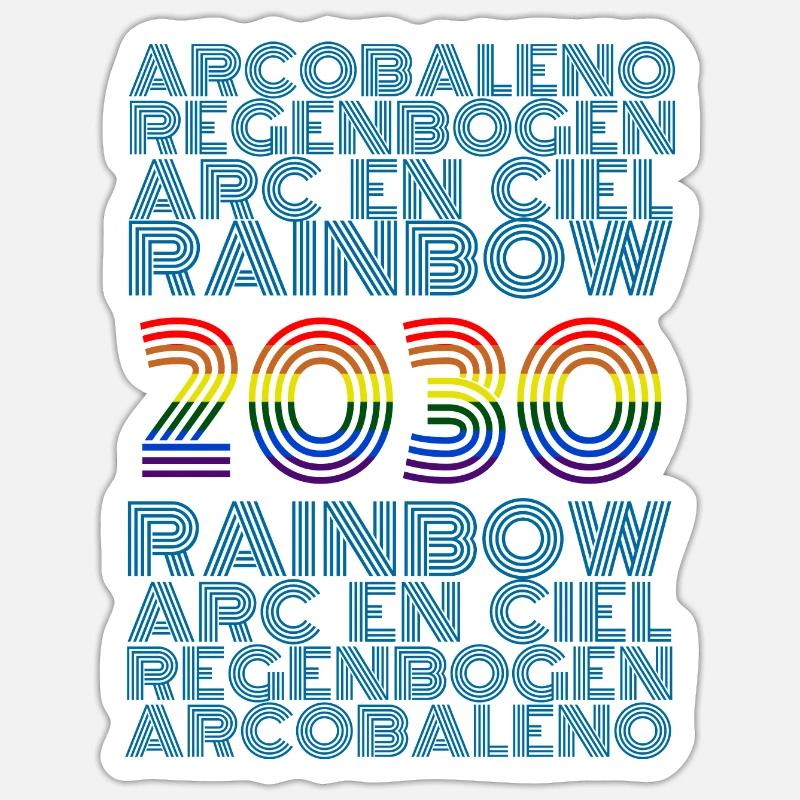 2030 - Sticker taille S (10 x 10 cm) - blanc mat