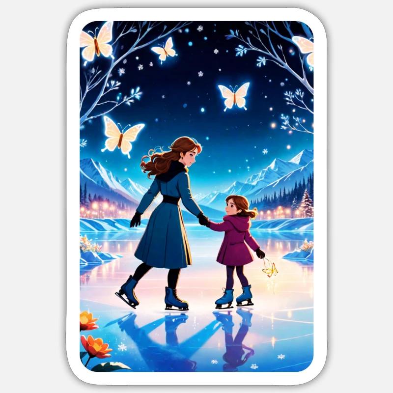 personalisiertes Design-Muttergeschenk - Sticker Größe S (10 x 10 cm) - Mattweiß