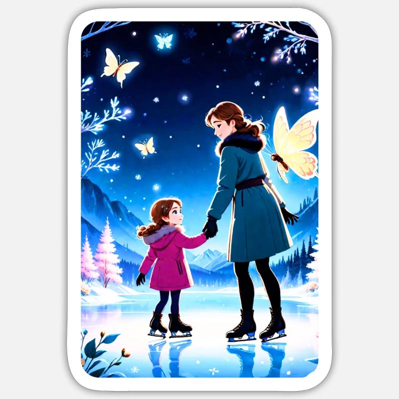 personalized design mother's gift - Sticker size S (10 x 10 cm) - white matte